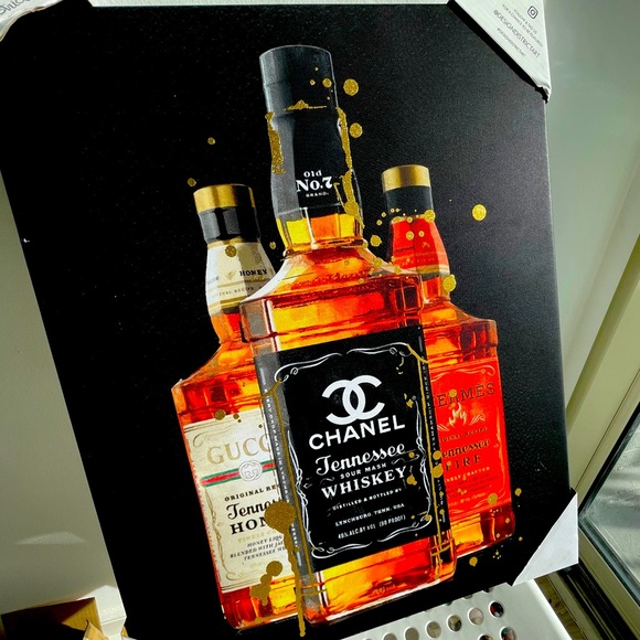 Super Rare Luxury Designer Party Drinks Wall Art Decor - Picture 1 of 1